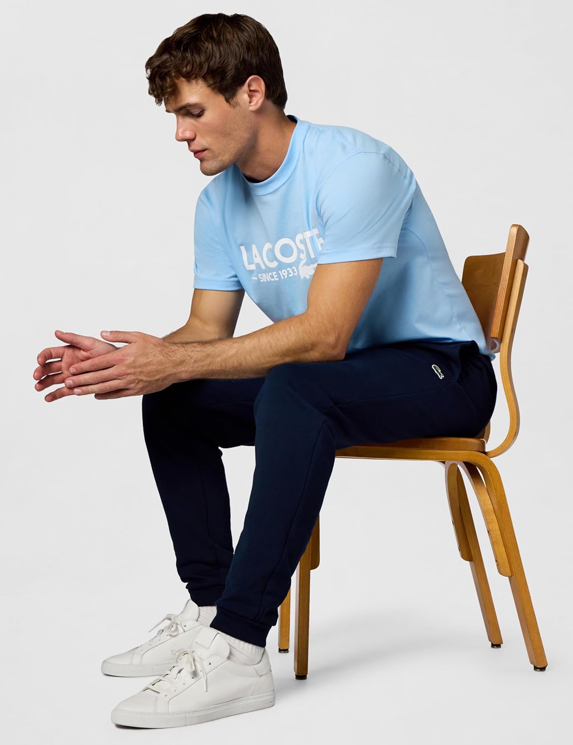 Lacoste мужские базовые зауженные спортивные штаны, Marine — фото 2