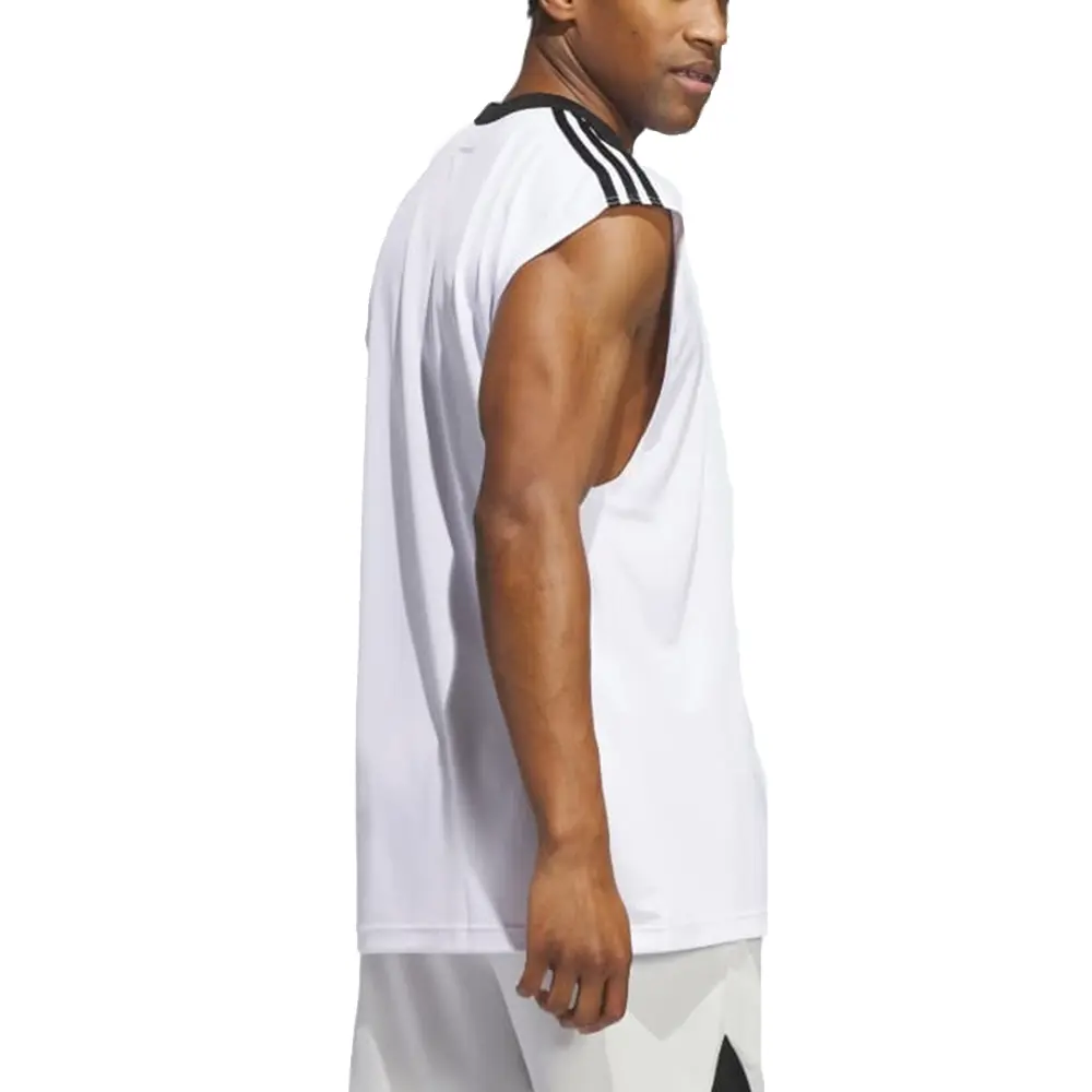 Жилет adidas Basketball All World Vest 'White Black' — фото 2