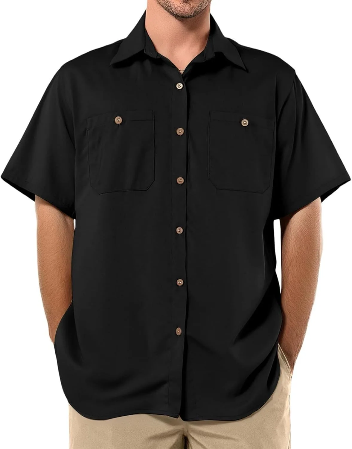 

Мужская летняя футболка с коротким рукавом и отложным воротником Moisture Wicking