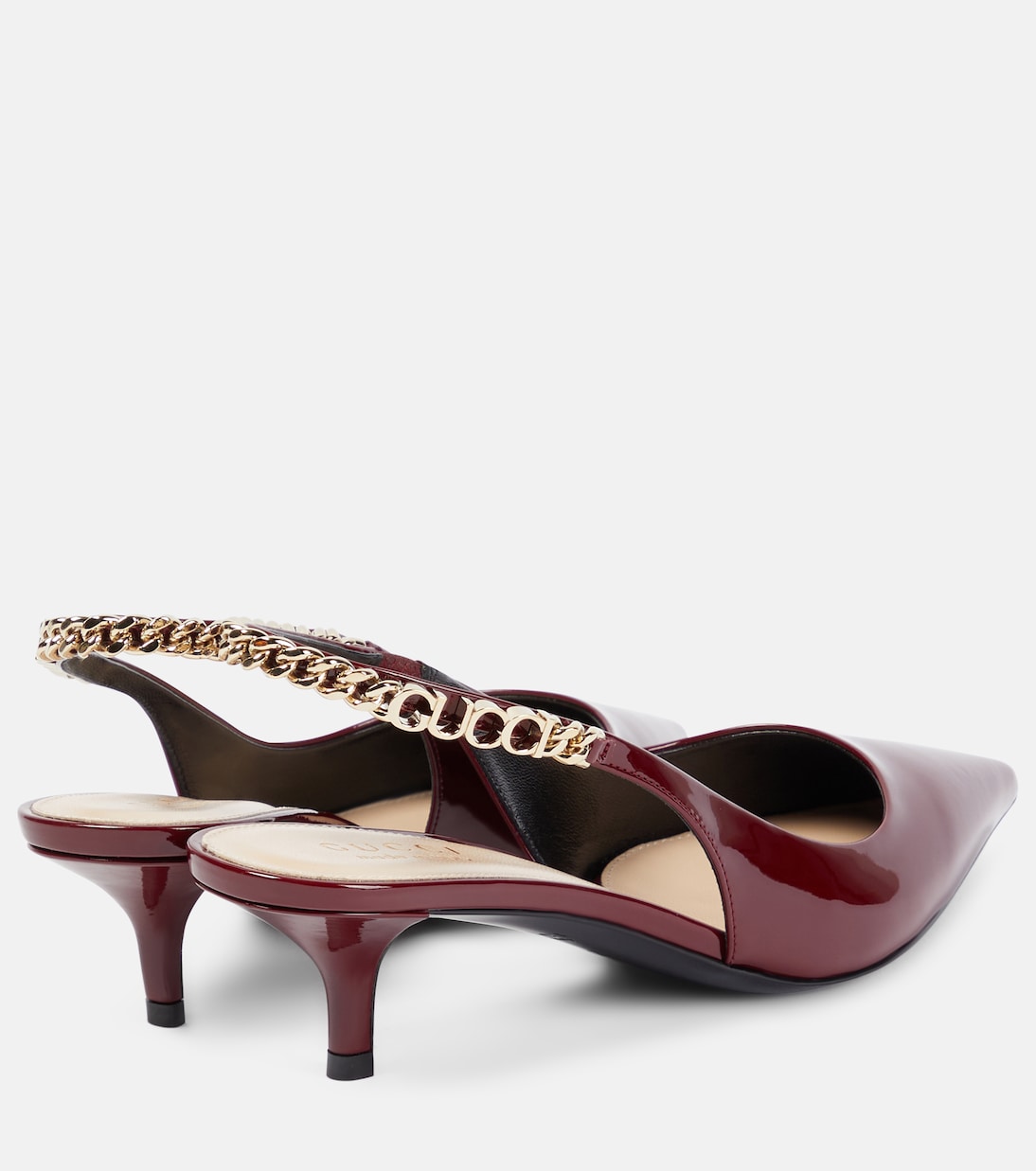 Туфли-лодочки Signoria на ремешке из лаковой кожи Gucci, R.Ancora/R.Ancora — фото 3