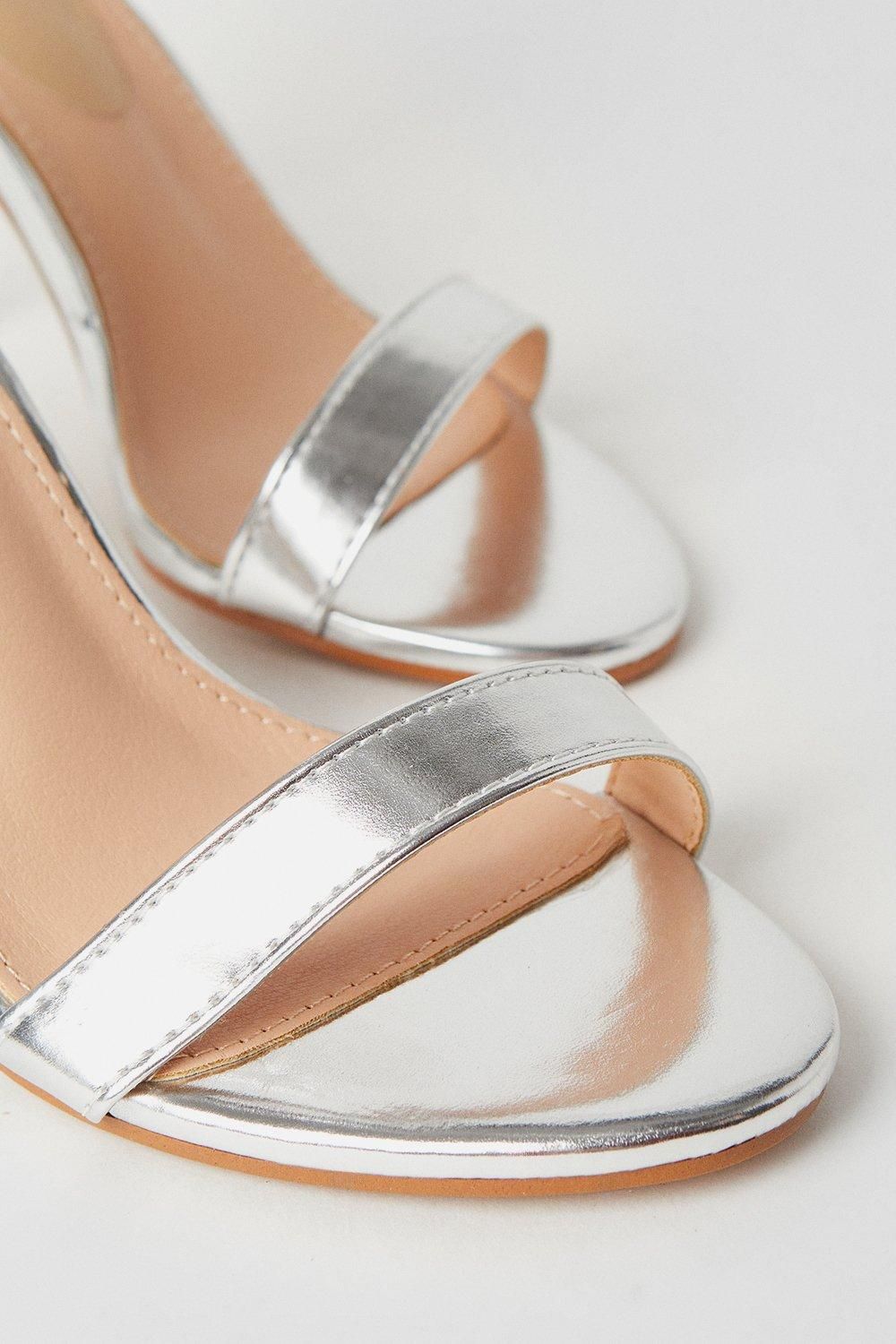 Босоножки Dorothy Perkins Tyla на каблуке-шпильке, серебряный — фото 4