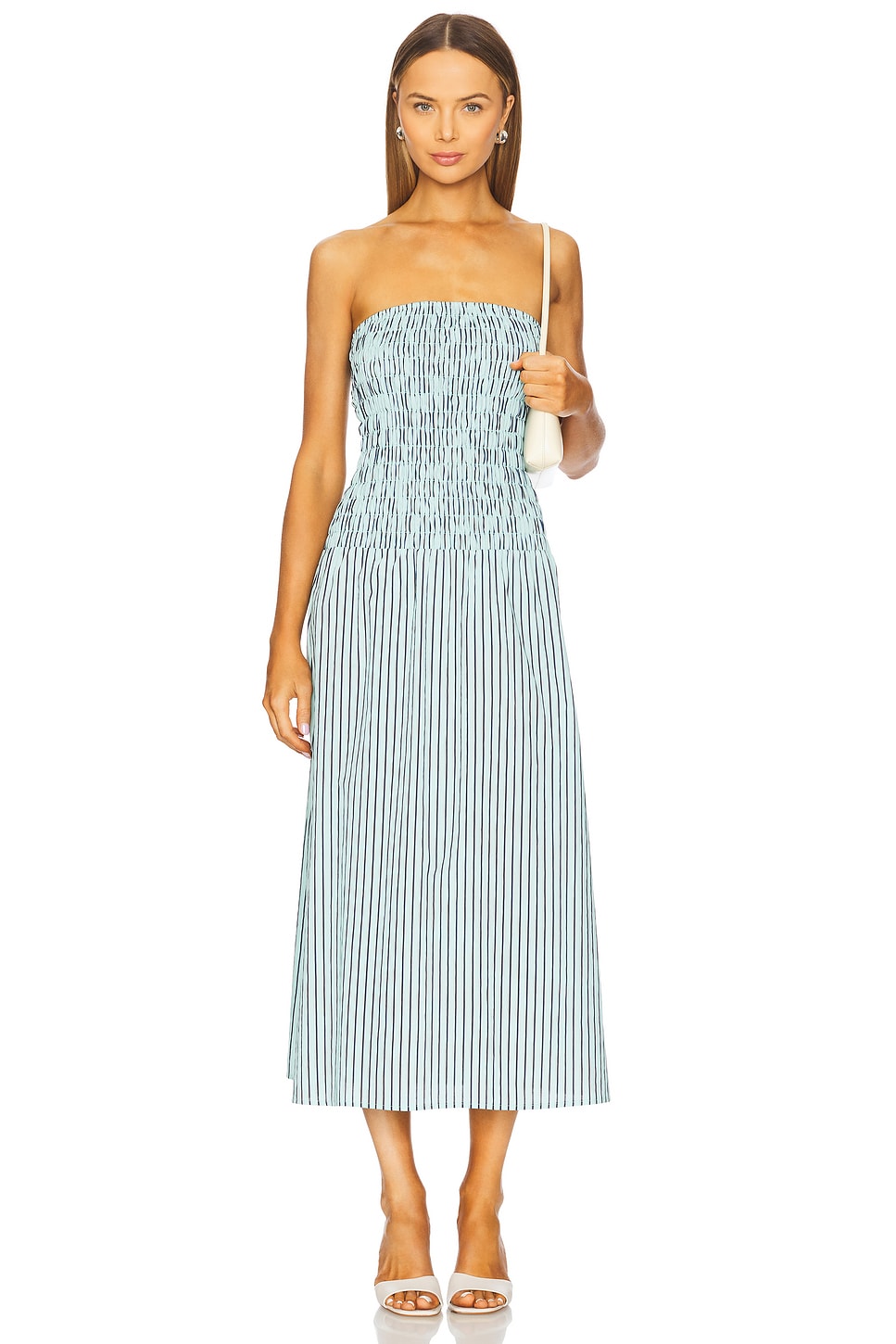 

Kapaia платье без бретелек Lna, teal navy stripe