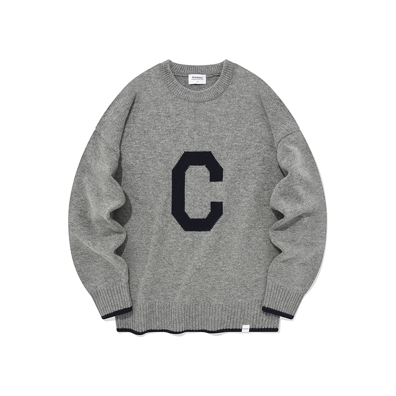 

COVERNAT ФВ23 вязаный свитер Unisex белый серый