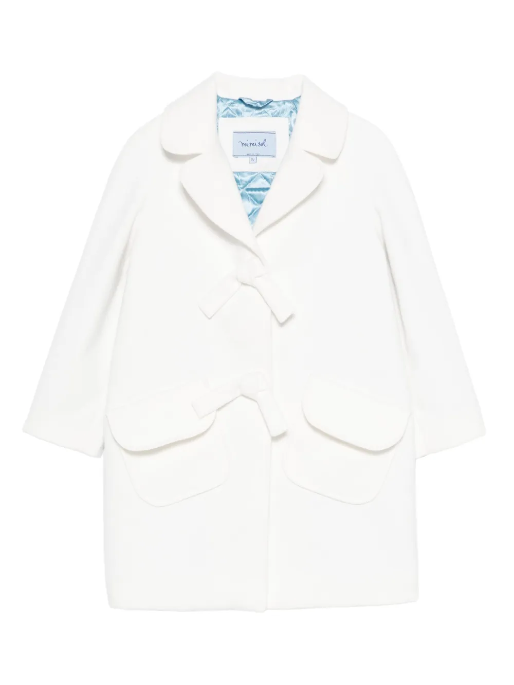 

Пальто с бантом Mi Mi Sol, белый