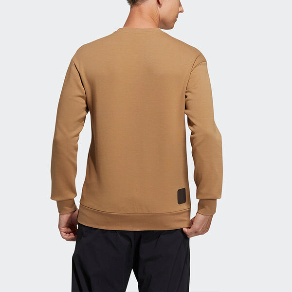 Толстовка wj swt logo printing sports round neck pullover yellow Adidas, желтый — фото 4