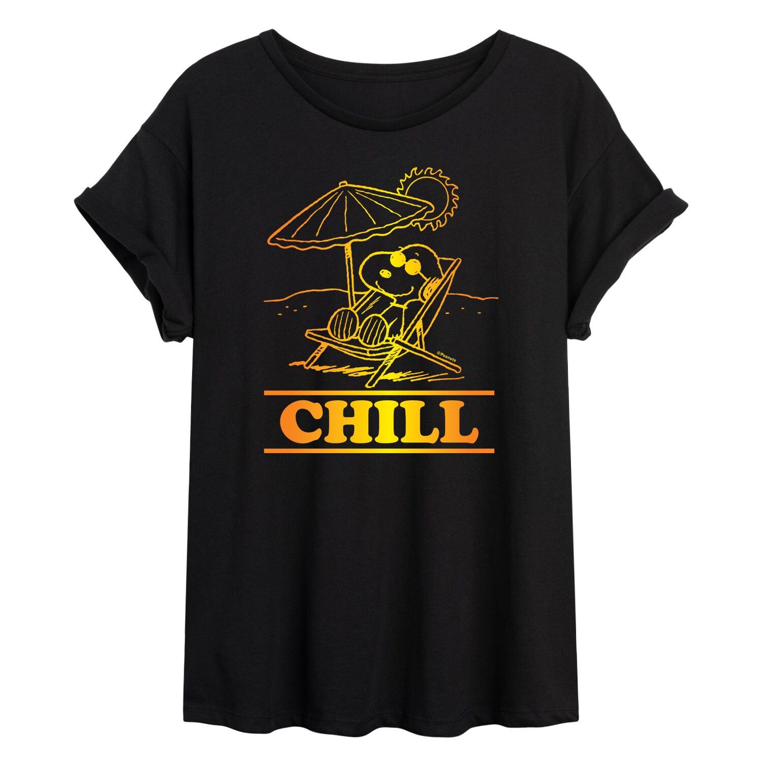 

Детская футболка большого размера с рисунком Peanuts Snoopy Chill Licensed Character