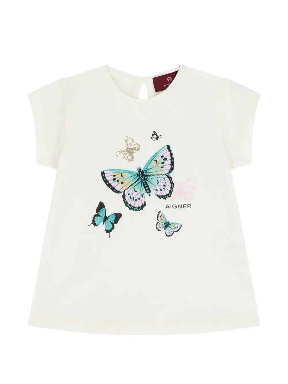 Короткий комплект с принтом бабочек Aigner Kids, нейтральный — фото 3