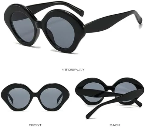 

Модные солнцезащитные очки «кошачий глаз» неправильной формы для женщин, ретро-очки с градиентным переходом для мужчин. Трендовые солнцезащитные очки MTZJH, Blue Gray