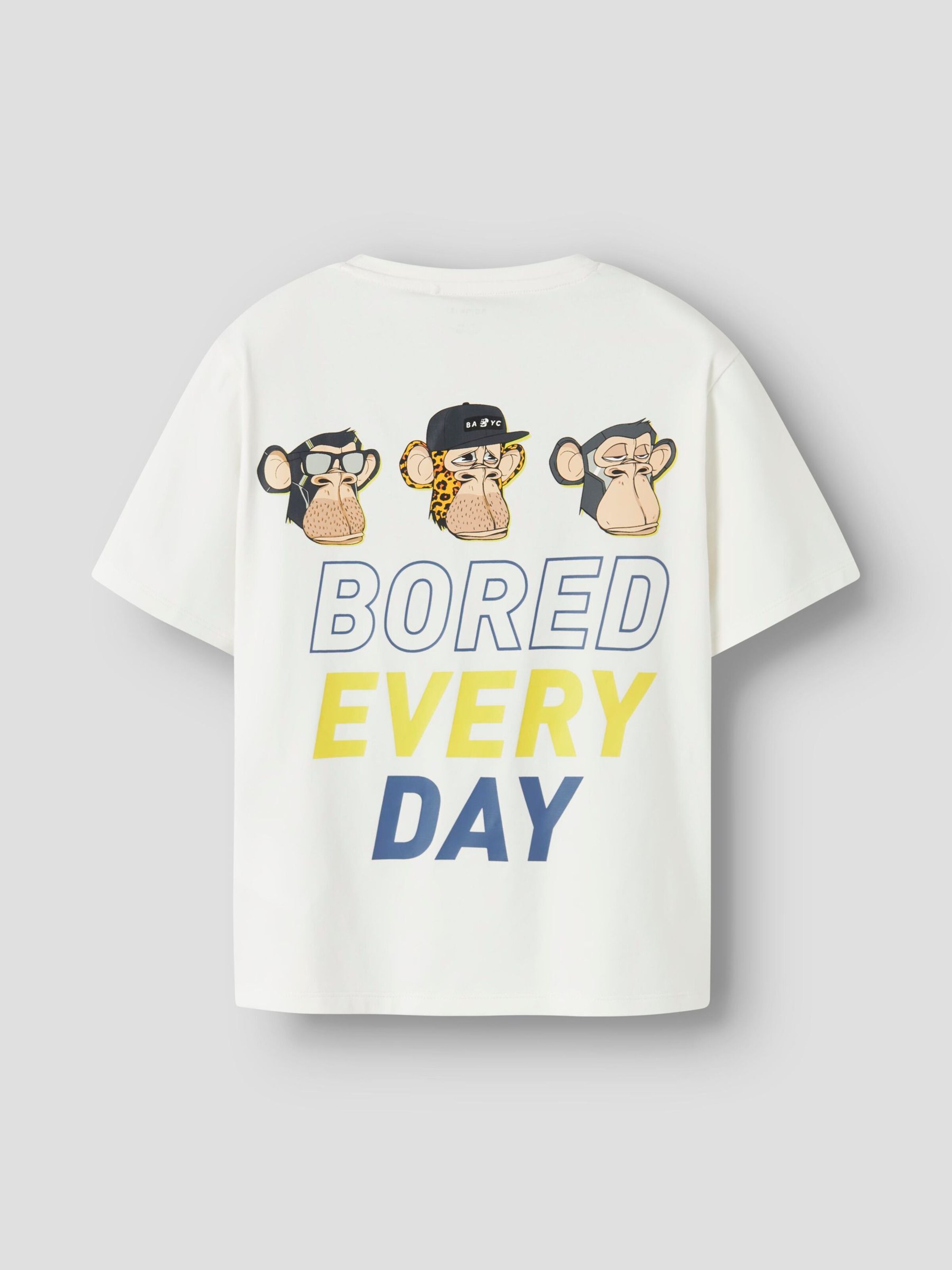 NAME IT Футболка 'Bored Ape' в белом цвете — фото 2