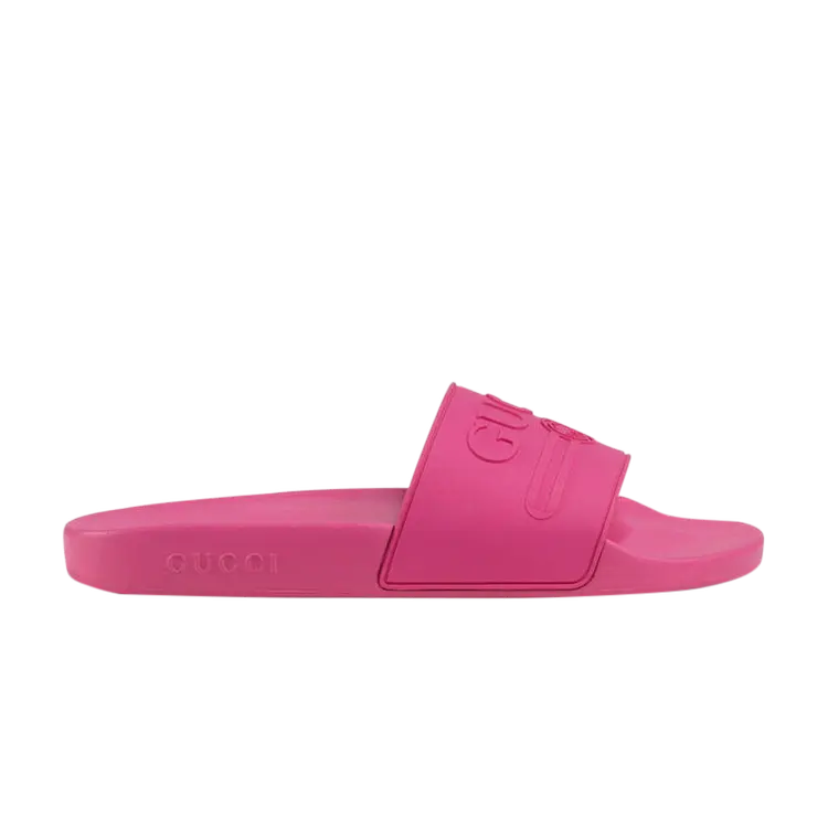 

Кроссовки Gucci Logo Rubber Slide 'Fuchsia', розовый