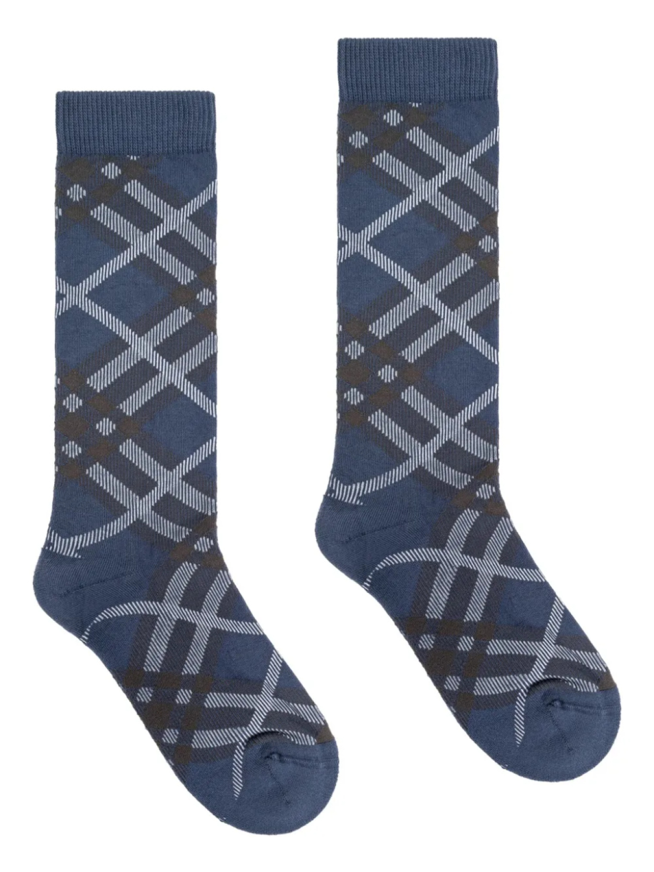 

Носки с узором Burberry Check, синий