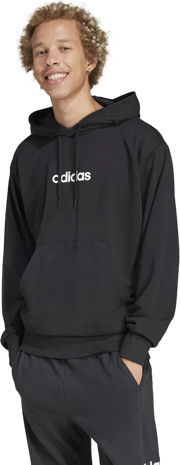 Толстовка adidas Essentials Linear French Terry с капюшоном — фото 3