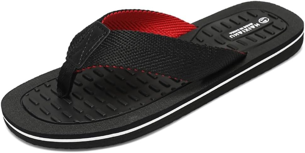 

Мужские шлепанцы Adornosbt: легкие вьетнамки, прочные для ходьбы, черный