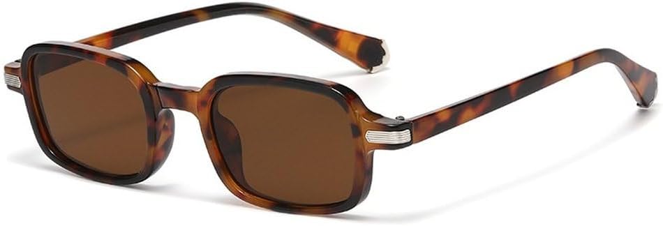 

Женские солнцезащитные очки в стиле ретро, ​​прямоугольные, с прозрачными линзами с градиентом, защита от УФ-излучения UV400. Мужские солнцезащитные очки с заклепками SKFGNX, Leopard Tea