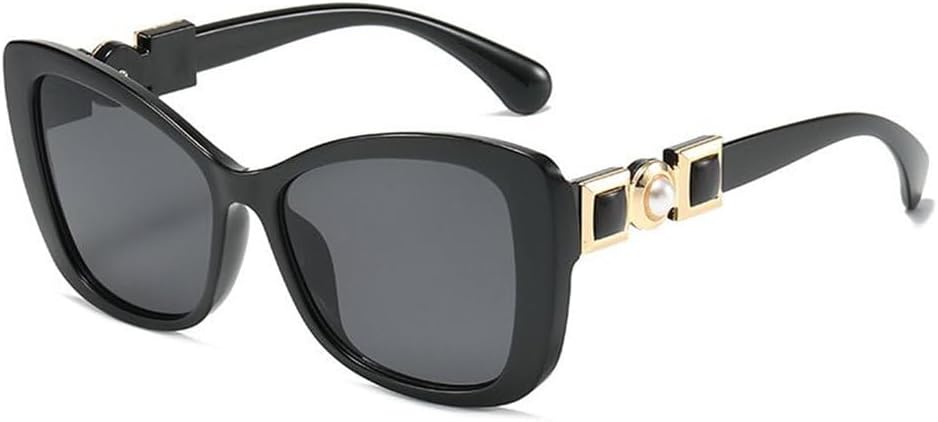 

Женские ретро-солнцезащитные очки с жемчужным блеском 2027 года, в форме бабочки, модные солнцезащитные очки для женщин, защита от ультрафиолета UV400, C7 MTZJH, One Color