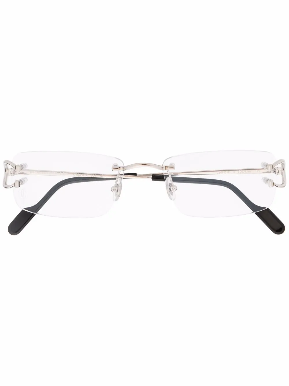 

Очки в безободковой оправе Cartier Eyewear, серебристый