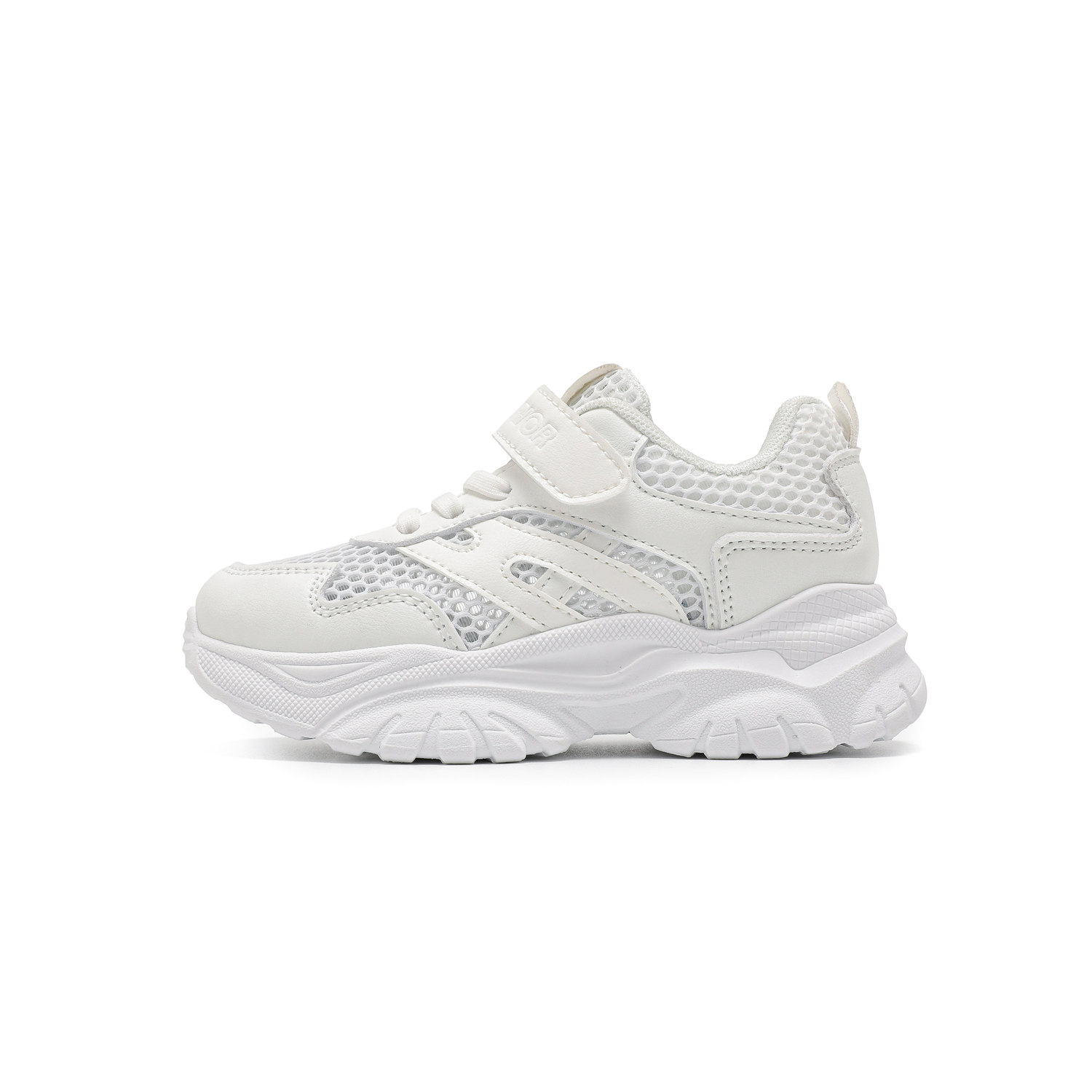 

Дышащие легкие амортизирующие низкие детские беговые кроссовки Kids' WARRIOR, Ecru