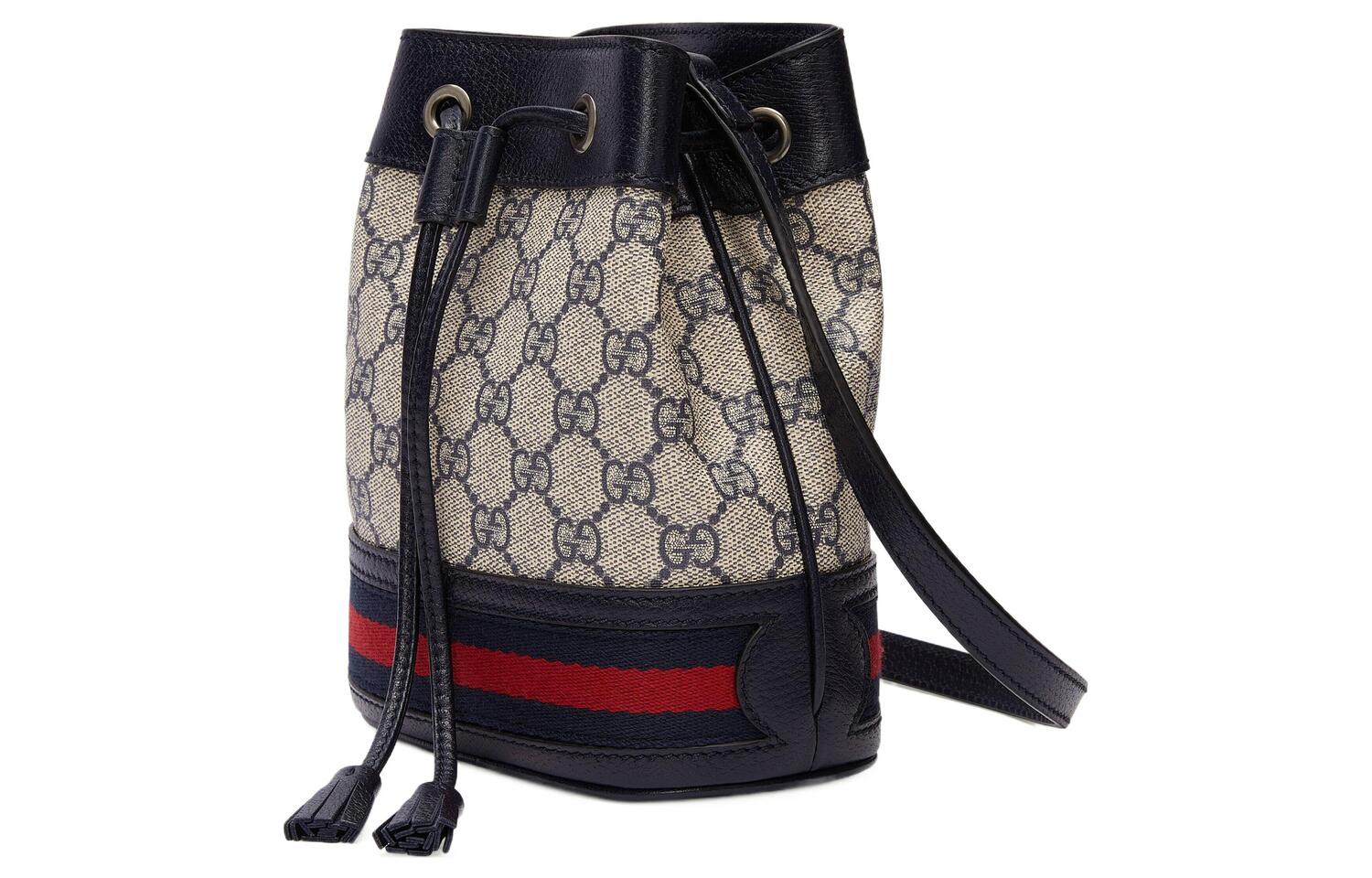 Ophidia Canvas With Leather Trim Ведро Сумка Кроссбоди, Плечевая Сумка Женская GUCCI — фото 2