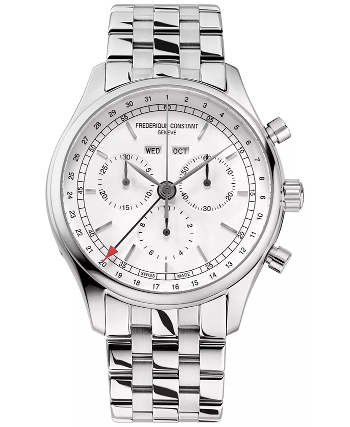 

Мужские часы Swiss Chronograph Classics на стальном браслете, 40 мм Frederique Constant