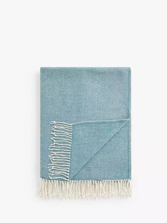 

Плед John Lewis ANYDAY Herringbone, цвет bluestone