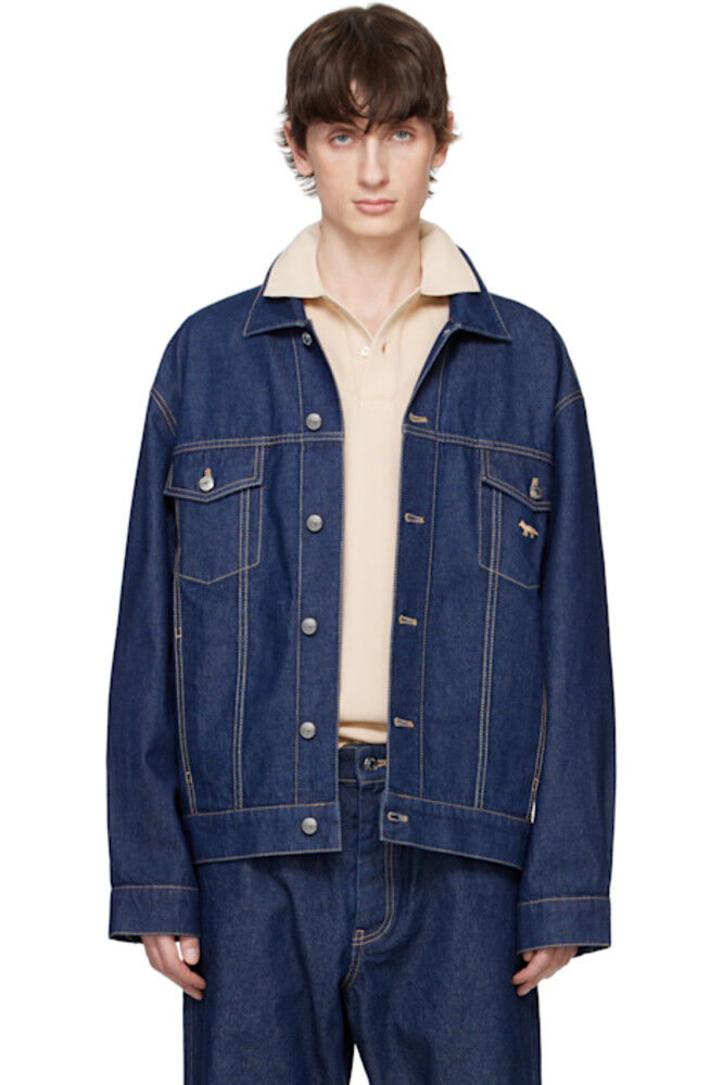 

Джинсовая куртка дальнобойщика Blue Profile Fox Maison Kitsuné