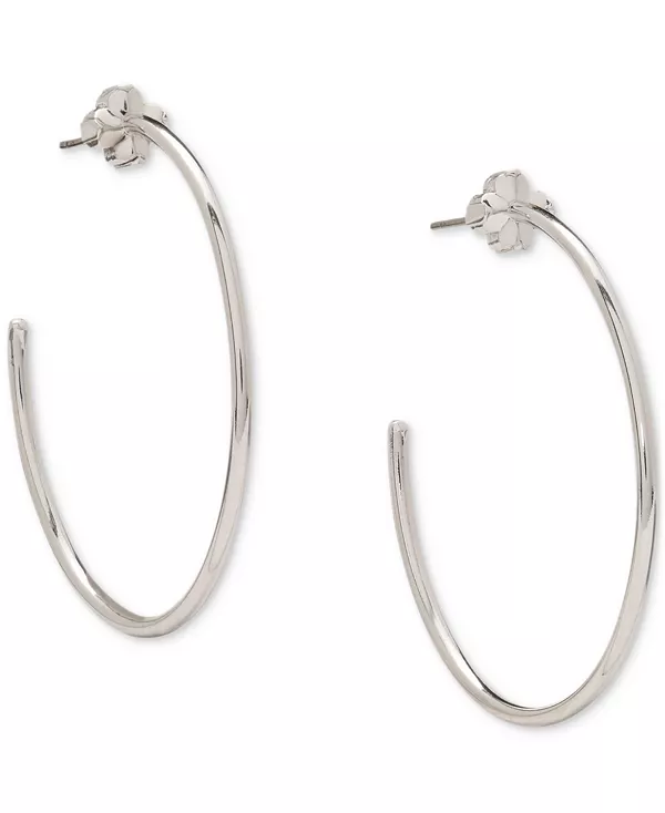 

Серьги-Кольца в форме цветка-пика среднего размера, 1,63 дюйма Kate Spade New York, silver