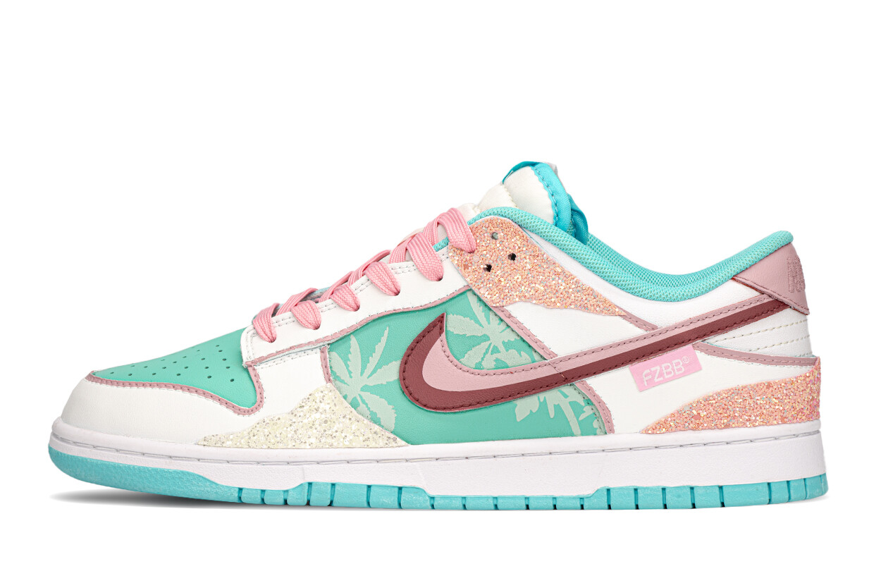 

Кроссовки для скейтбординга Dunk унисекс с низким верхом, синий/розовый Nike