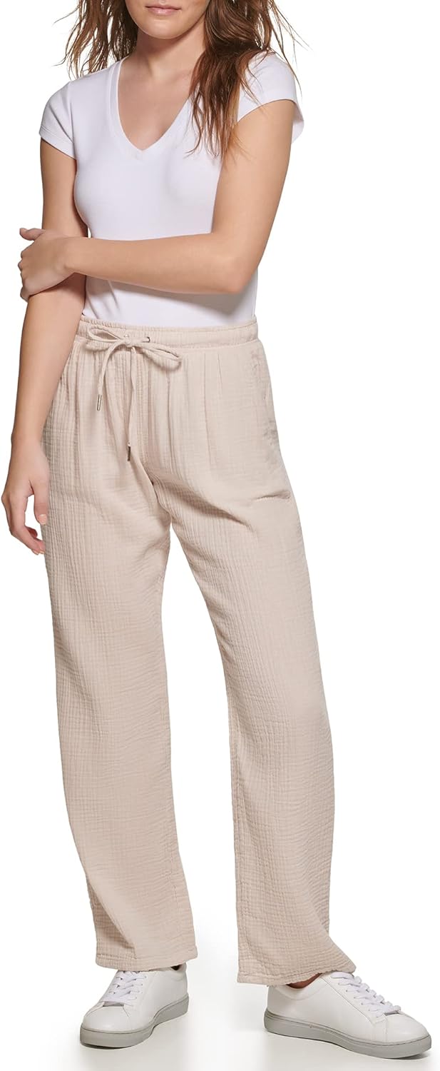 Женские джинсы Calvin Klein, прямые брюки из креп-газа, Birch — фото 2