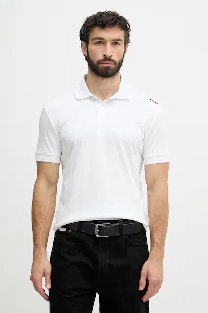 Поло хлопковое Polo BOSS Green, белый