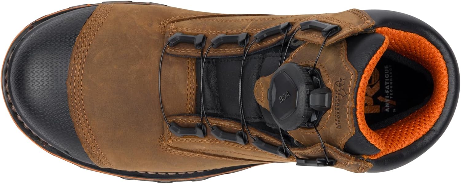 Мужские ботинки Timberland PRO Boondock BOA с композитным носком, водонепроницаемые, 15 см, коричневый — фото 4
