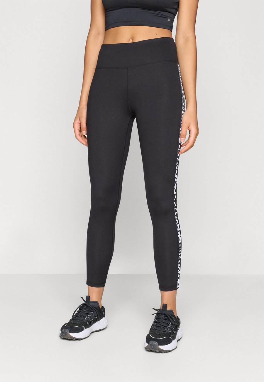 

Леггинсы DKNY BALANCE COMPRESSION HIGH WAIST 7/8 TIGHT TWO TONE LOGO TAPING, Black/White/Black