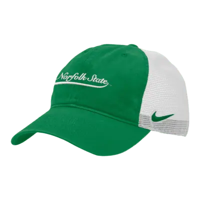 

Бейсболка Nike Norfolk State Heritage86 College Trucker Hat, цвет Apple Green