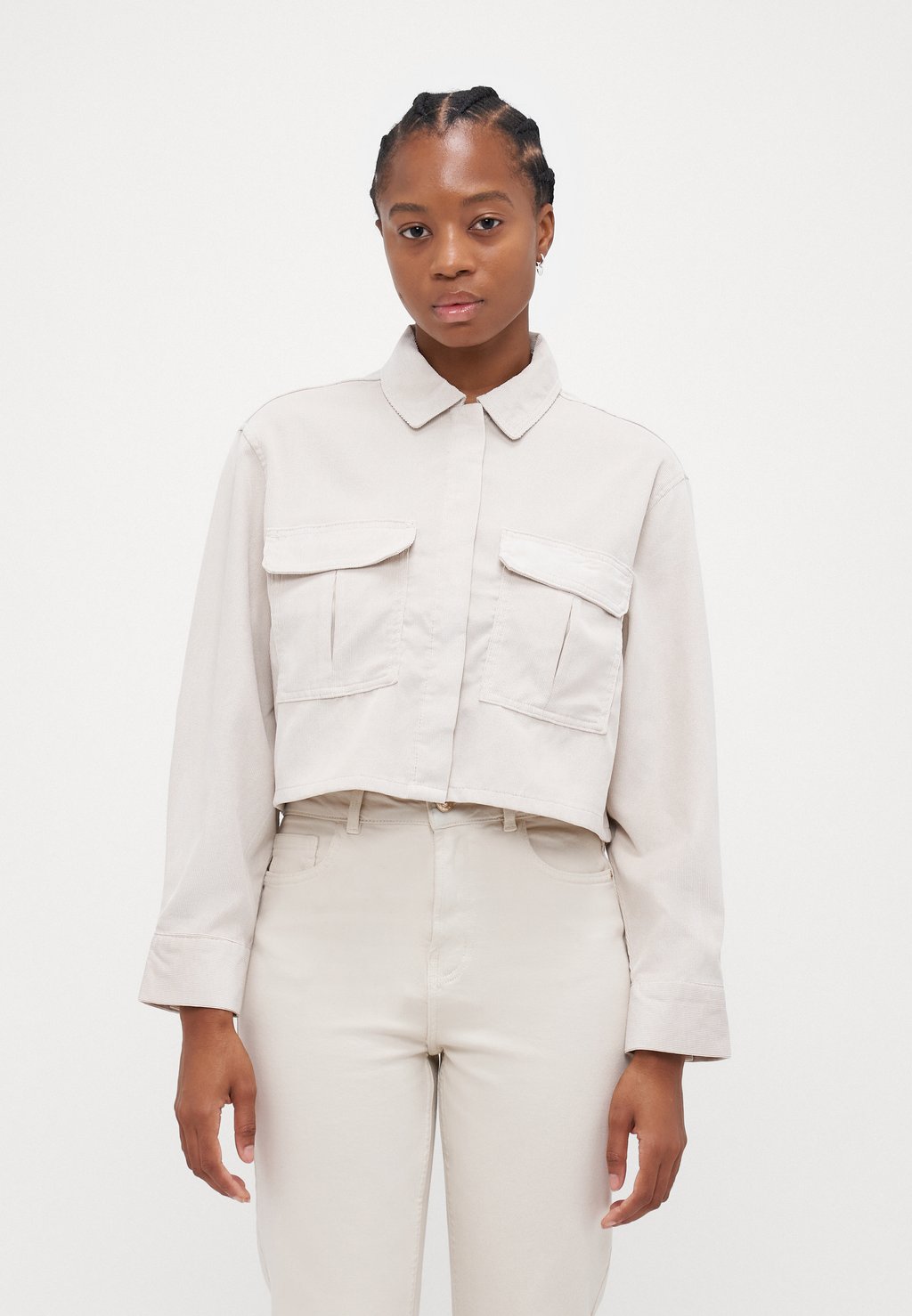 

Блузка на пуговицах ONLMARIKE SHORT SHIRT ONLY Petite, бежевый