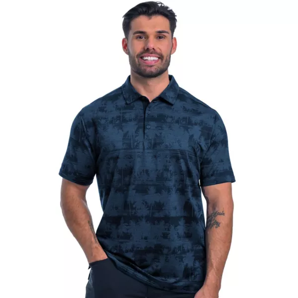 

Мужская тенниска Shadow Palms для гольфа Antigua, цвет nautical navy heather