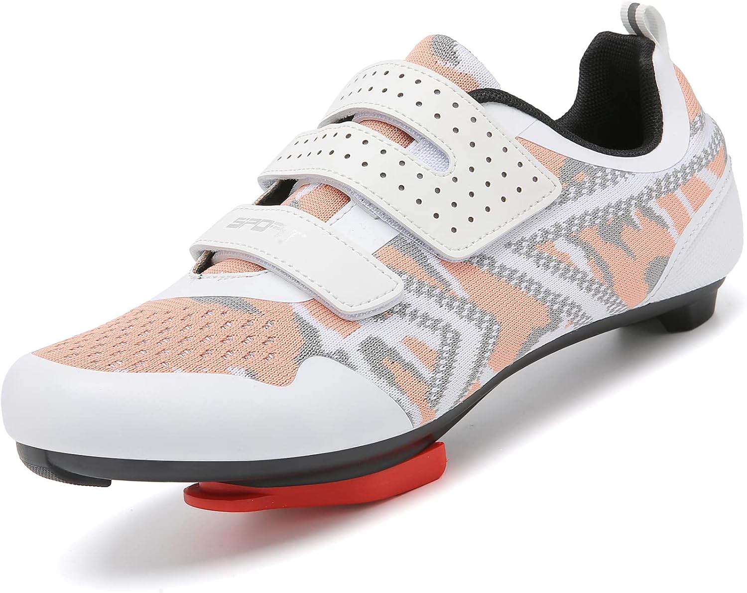 

Велосипедные туфли унисекс, совместимые с велотренажерами Peloton для езды по шоссе и велотренажерам, с шипами Delta, для езды на велосипеде на открытом воздухе Ultiant, розовый