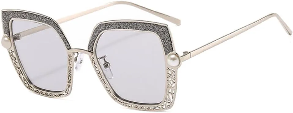 

Солнцезащитные очки «кошачий глаз» с жемчужной оправой, мужские и женские, защита от ультрафиолета UV400, винтажные очки, розовые очки для женщин LANGSER, C4