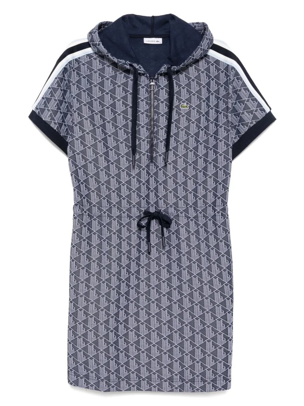 

Платье с жаккардовой монограммой Lacoste, синий