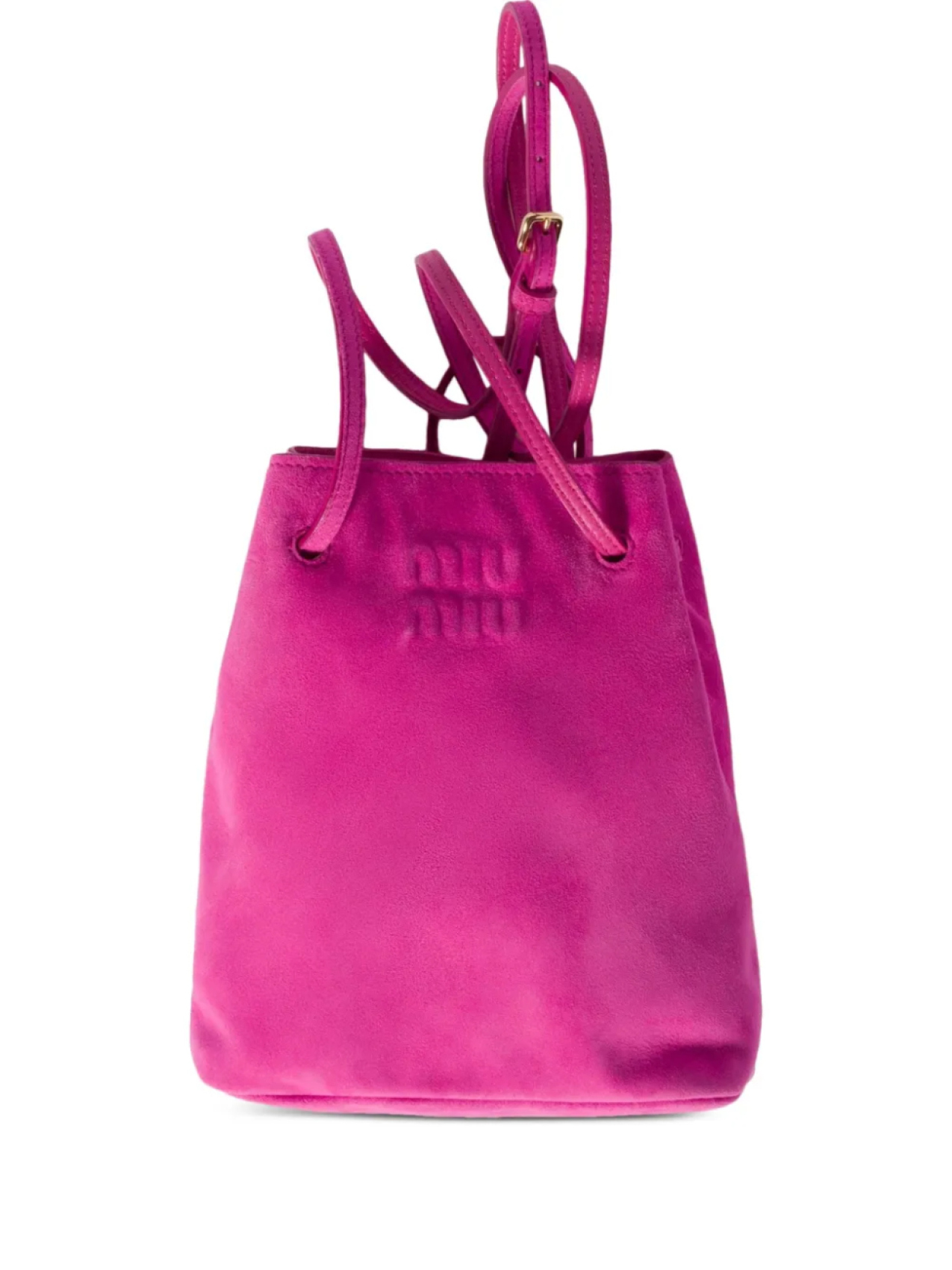 

Замшевый клатч Miu Miu, розовый