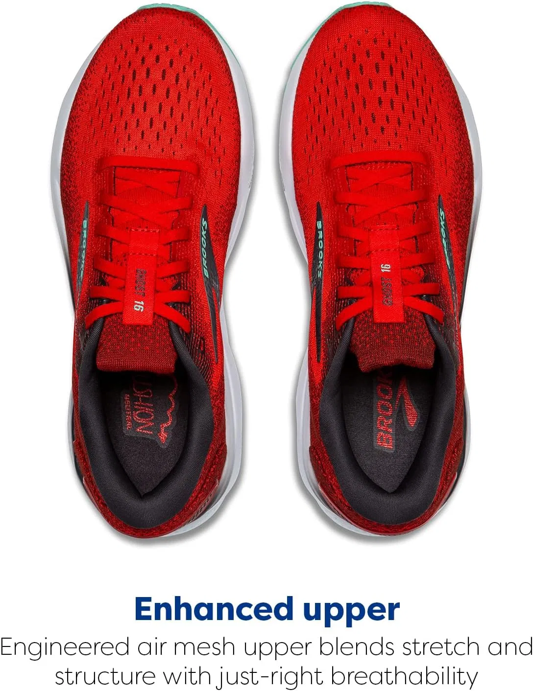 Мужские кроссовки Brooks Ghost 16, Fire Red Ebony Cockatoo — фото 4