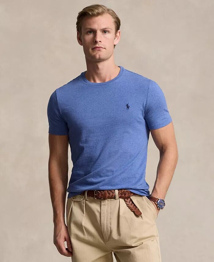 

Мужская классическая футболка с круглым вырезом Polo Ralph Lauren, синий