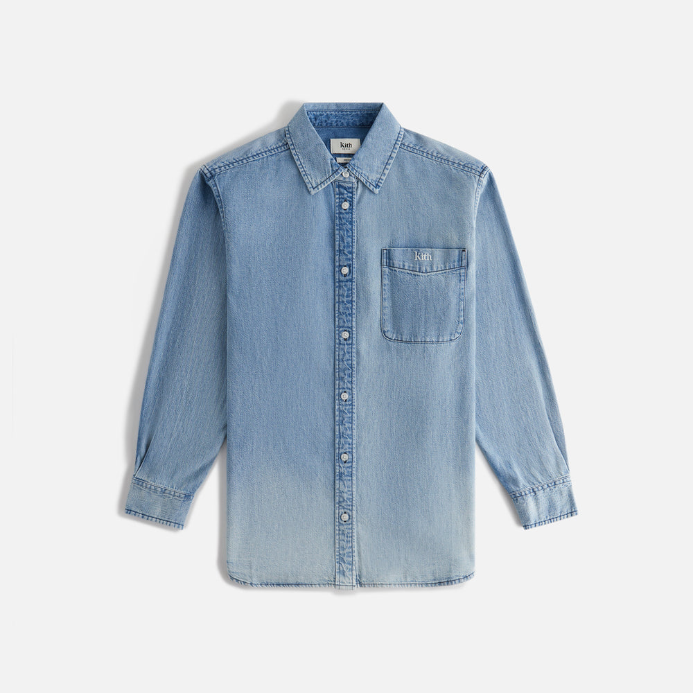 

Рубашка Kith Women Ora II Denim Shirt, цвет Harper Mid Wash