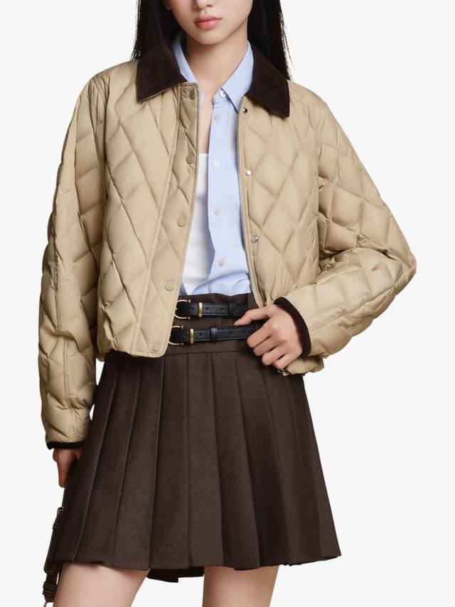 

Короткая стеганая куртка в стиле амбар Bosideng, Khaki Sands