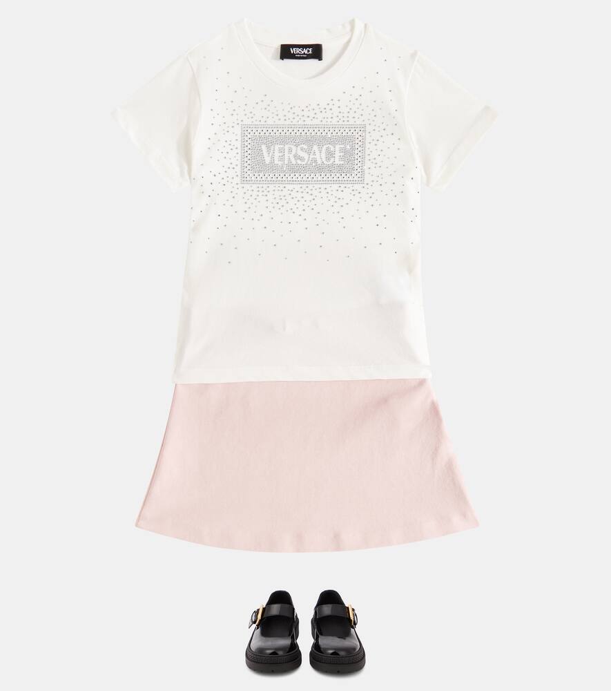 Лакированные балетки Медуза с ремешком Versace Kids, Nero - Oro Versace — фото 2