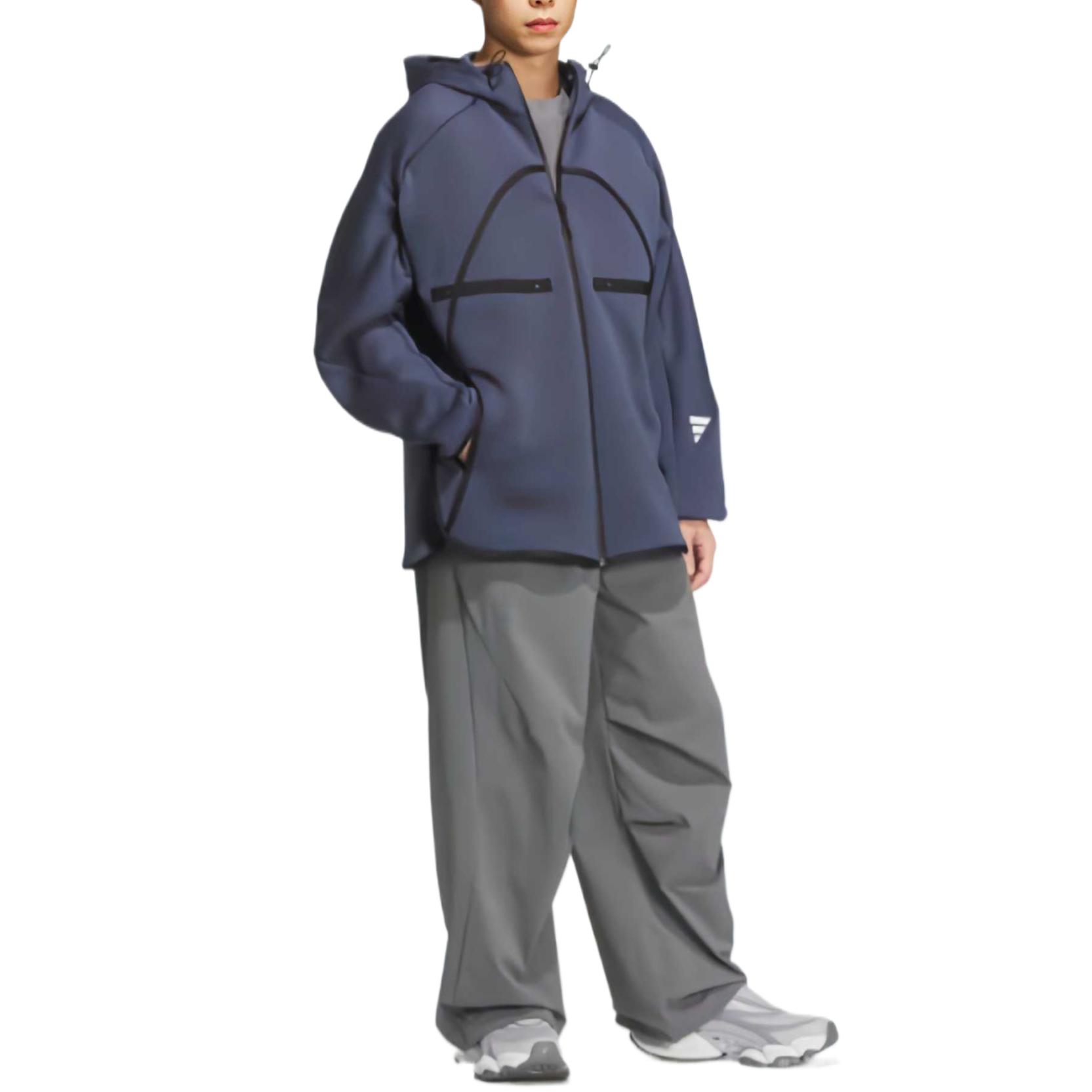 Adidas Куртка FOS Collection унисекс тёмно-синий/ярко-белый, Navy Blue/Bright White — фото 3