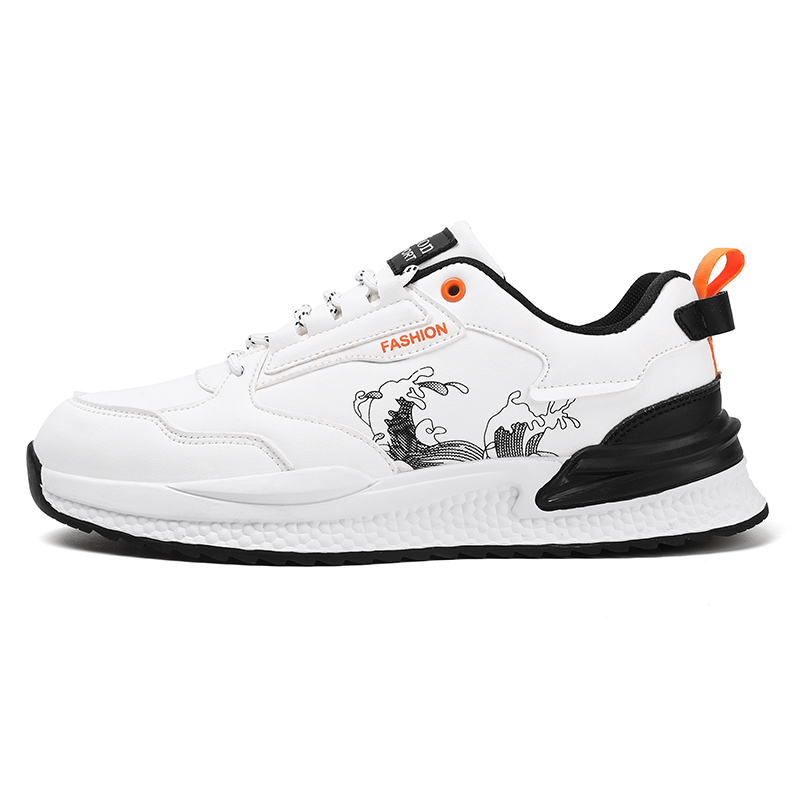 

Износостойкие дышащие низкие кроссовки для детей и подростков Kung Fu partners, белый/черный