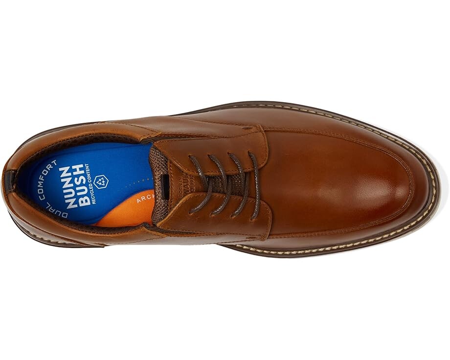 Оксфорды Nunn Bush Griff Moccasin Toe Oxford Lightweight and Comfortable for All Occasions Leather Lace Up, цвет Cognac — фото 2