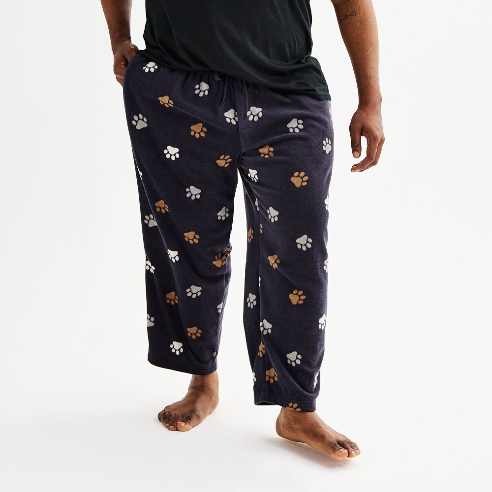 

Пижамные штаны из микрофлиса Big & Tall Sonoma Goods For Life, цвет Dog Paw Navy