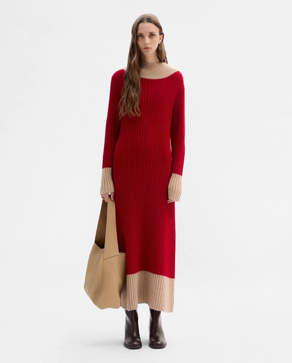 

Платье из трикотажа с высоким воротом Simorra, красный