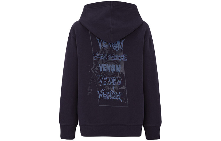 X Marvel Co-branded Series Толстовка детская темно-синяя Uniqlo, темно-синий — фото 2