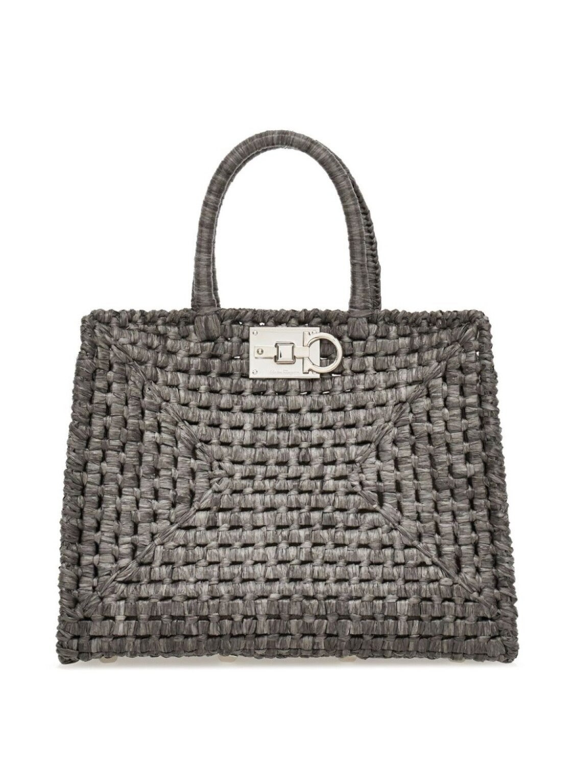 

Ferragamo сумка-тоут Studio Box среднего размера, серый